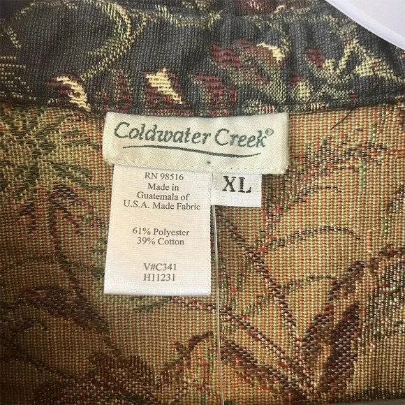 Coldwater Creek Women's XL Floral Tapestry Jacket Multicolor Vintage - Picture 4 of 11